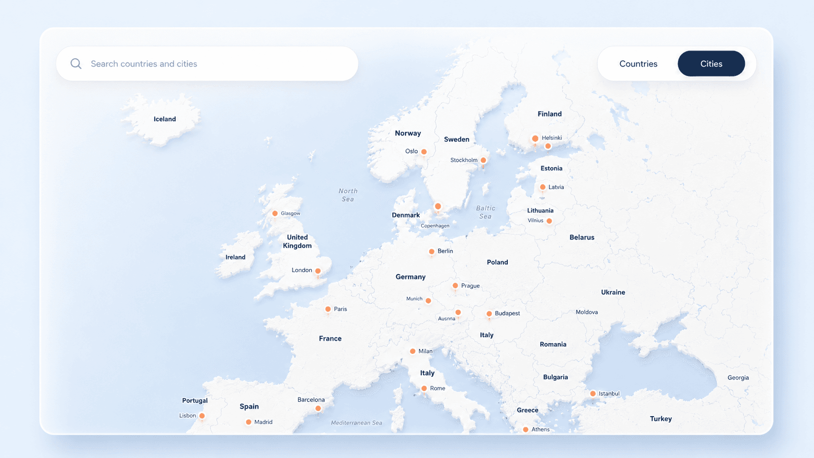 Travels On Map Photo Map showing personal travel photos across Europe.